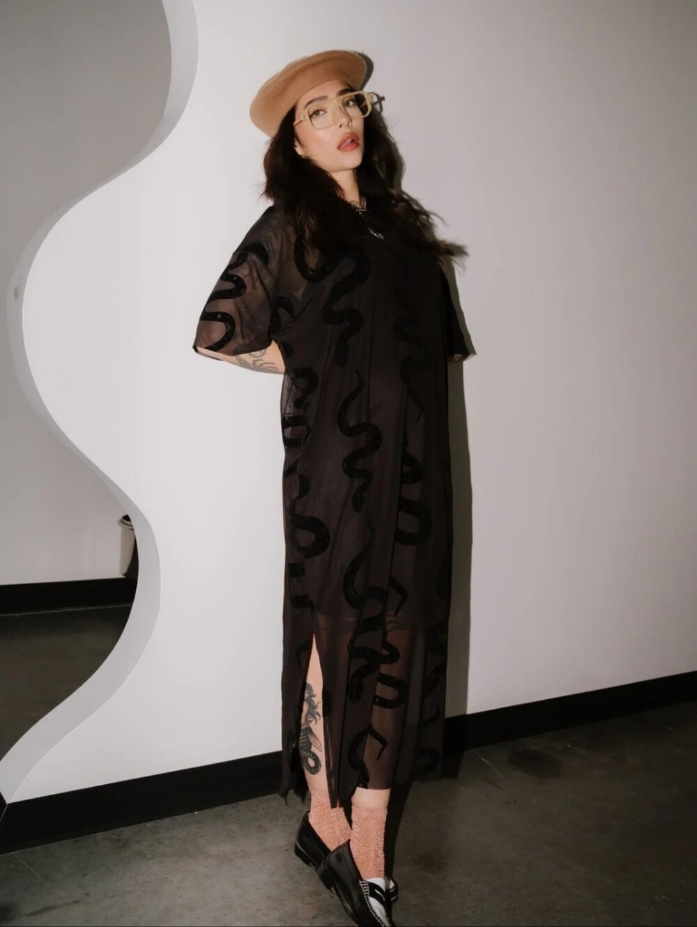 Dress In LALA Mesh Snake Dress NEVER WORN - Picture 2 of 3